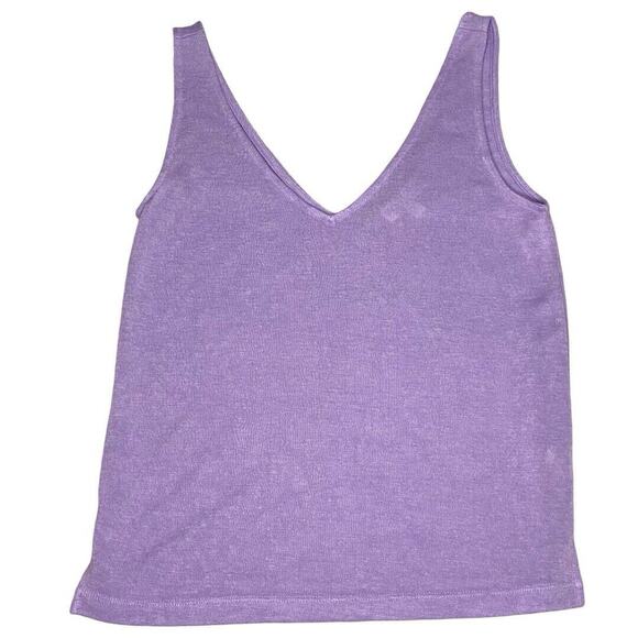 PJ Salvage V-Neck Tank Top Womens XS‎ Loungewear Casual Minimalist Cozycore Soft - Picture 10 of 10
